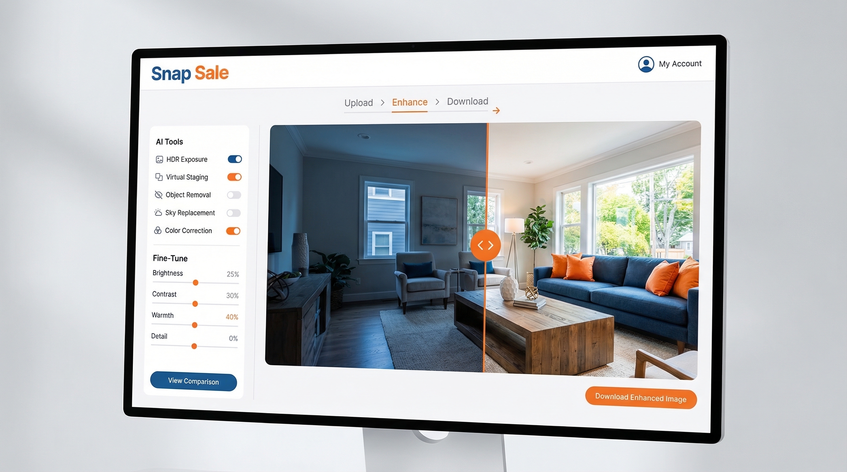SnapSale AI vastgoedfotografie platform